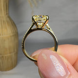 "Vezara" 3.65 Carat Round Cut Natural Diamond Shoulder Engagement Ring RAM1259R HEERA DIAMONDS