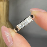 "Vionara" 0.56 Carat Princess Cut Natural Diamond Half Eternity Ring MDR4193