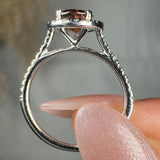 "Vireon" Brown Sapphire 1.2 Carat Pear Cut Natural Diamond Shoulder Engagement Ring HR1472 HEERA DIAMONDS