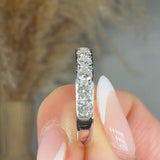 "Viresta" 0.63 Carat Round Cut Natural Diamond Half Eternity Ring MDR3952