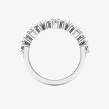"Vivian" 1.00ct Pear Cut Pattern Diamond Half Eternity Diamond Ring ET3