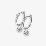 White Topaz Drop Earrings Hot Diamonds