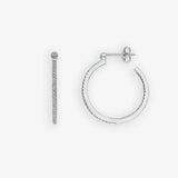 White Topaz Hoop Earrings Hot Diamonds