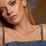 White Topaz Solitaire Earrings Hot Diamonds