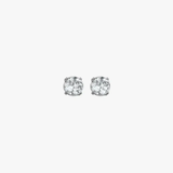 White Topaz Solitaire Earrings Hot Diamonds