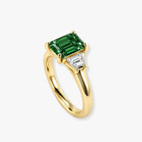 "Xavionra" Green 2.01 Carat Radiant Cut Trilogy Lab Grown Diamond Engagement Ring HLR425