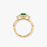 "Xavionra" Green 2.01 Carat Radiant Cut Trilogy Lab Grown Diamond Engagement Ring HLR425
