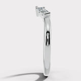 "Yara" V Shape Eternity Ring Emerald Cut 0.30ct Diamond ET36
