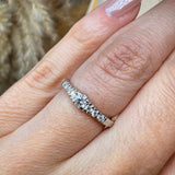"Yen" Round Cut 1.2 carat Eternity Platinum Engagement Ring HEERA DIAMONDS