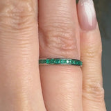 "Zal" Emerald Green 0.3 Carat Natural Diamond Half Eternity Ring HR1001 HEERA DIAMONDS
