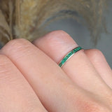 "Zal" Emerald Green 0.3 Carat Natural Diamond Half Eternity Ring HR1001 HEERA DIAMONDS