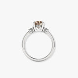 "Zarellea" 1.04 Carat Pink Round Cut Trilogy Diamond Engagement Ring HLR630