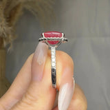 "Zektriel" Pink 5.78 Carat Oval Cut Lab Grown Diamond Shoulder Engagement Ring HLR18 HEERA DIAMONDS