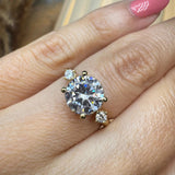 "Zena" Round Cut 2 Carat Trilogy 18kt Yellow Gold Engagement Ring UHRB10 HEERA DIAMONDS