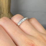 "Zenvea" 0.57 Carat Round Cut Natural Diamond Half Eternity Ring MDR4550