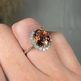 "Zenvira" 3.20 Carat Oval Cut Diamond Engagement Ring HR1477 HEERA DIAMONDS