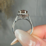 "Zenvira" 3.20 Carat Oval Cut Diamond Engagement Ring HR1477 HEERA DIAMONDS