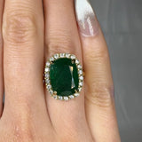 "Zenvyx" Green 7.19 Carat Emerald Cut Natural Diamond Engagement Ring HR842 HEERA DIAMONDS