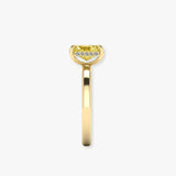 "Zeravon" 1 Carat Yellow Radiant Cut Lab Grown Diamond Engagement Ring HLM521