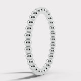 "Zev" Minimalist Beads Contemporary Eternity Ring ET79