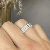 "Zexen" 1.05 Carat Round Cut Natural Diamond Half Eternity Ring MDR4224