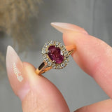 "Zolira" Ruby 0.71 Carat Oval Cut Diamond Engagement Ring HM1148 HEERA DIAMONDS