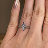 "Zora" Marquise Cut Diamond Grain Set Diamond Engagement Ring DSMC03 - HEERA DIAMONDS