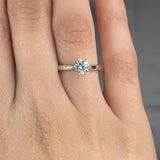 "Zorella" 0.55 Carat Round Cut Natural Diamond Solitaire Engagement Ring MDC991