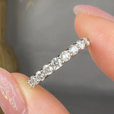 "Zorenix" 0.56 Carat Round Cut Natural Diamond Half Eternity Rings MDR4528 HEERA DIAMONDS
