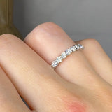 "Zorenix" 0.56 Carat Round Cut Natural Diamond Half Eternity Rings MDR4528 HEERA DIAMONDS