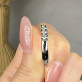 "Zorien" 0.43 Carat Round Cut Natural Diamond Half Eternity Band MDWR229 HEERA DIAMONDS
