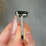 "Zyven" Blue Sapphire 3.45 Carat Pear Cut Diamond Shoulder Engagement Ring HM1411 HEERA DIAMONDS