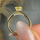 "Zyveris" Yellow 1.06 Carat Pear Cut Solitaire Lab Grown Diamond Engagement Ring HLR443 HEERA DIAMONDS