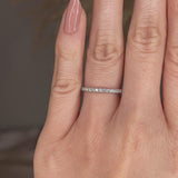Micro Set Lab Diamond Half Eternity Band Wedding Ring MRB