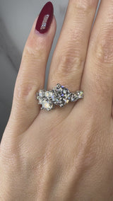 "Symphony" 3 Carat Round Cut Diamond Shoulder Engagement Ring DSRB10