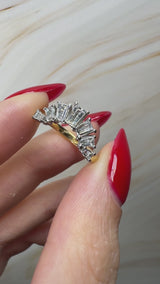 "Enchanted" Emerald Cut 1.5 Carat Eternity Ring 18kt Yellow Gold