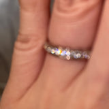 "Luella" Sparkling Wave 0.30ct Diamond Half Eternity Ring ET81