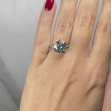 "Zues" Round Cut 10 Carat Solitaire Diamond Engagement Ring