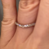 "Olivia" Micro Set Subtle Wave Shaped 0.20ct Diamond Eternity Ring ET52