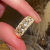 "Arlo" Bordered 2.5ct Round Diamond Channel Set Half Eternity Ring