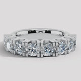 "Resie" Claw Set 2.5ct Diamond Round Shaped  Eternity Ring