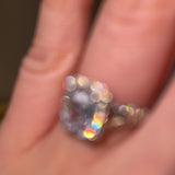 "Elora" 1 Carat Octagon Halo Emerald Cut Diamond Split Diamond Shoulder Engagement Ring HAEC08