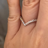 "Stella" V Shaped 0.25ct Micro Set Diamond Eternity Ring ET45
