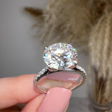 "Solace" 2.50 Carat Round Brilliant Cut Diamond Shoulders Platinum Engagement Ring