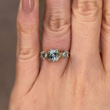 "Hannah" 1.60 Carat Blue Round Cut Lab Grown Diamond Engagement Ring