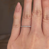 Natural Diamond Grain Set Eternity Band Wedding Ring GRB