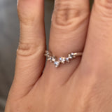 "Arden" 0.25ct Round Brilliant Cut Diamonds V Shape Eternity Ring ET27
