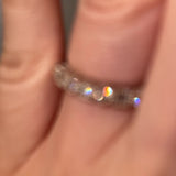 "Navi" Square and Round Circle Pattern 0.35ct Diamond Half Eternity Ring ET78