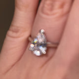 "Rain" 1 Carat Solitaire Pear Cut Diamond Engagement Ring SSPS02