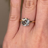 "Sunset" Solitaire 2.25 Carat Round Brilliant Cut Dual Tone Engagement Ring
